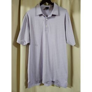 Mens Dunning Golf Polo Purple with‎ strips XL lightweight
